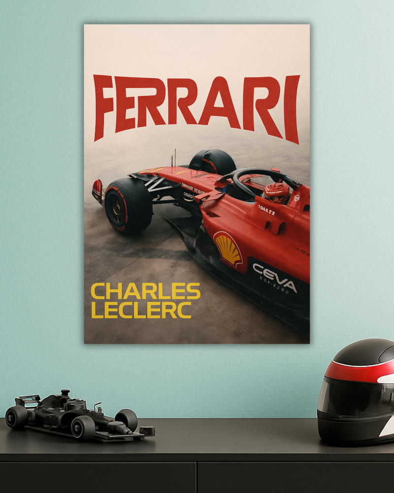 Sculpted Speed | Charles Leclerc Ferrari Poster